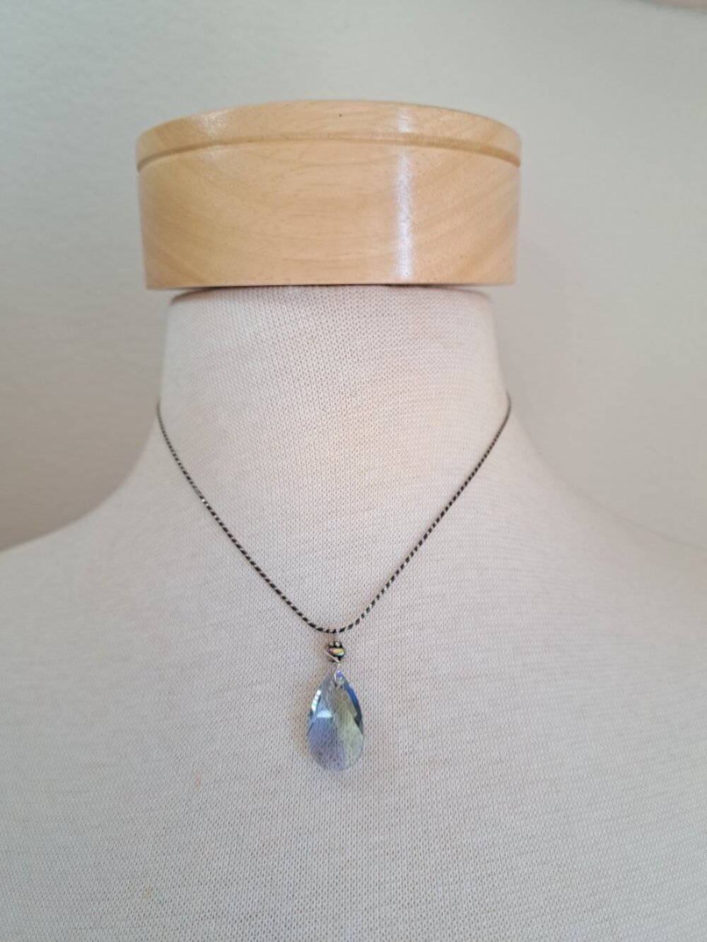 ✨ Swarovski Teardrop Crystal Necklace | Chrysolite & Lavender | Sterling Silver